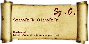 Szivák Olivér névjegykártya
